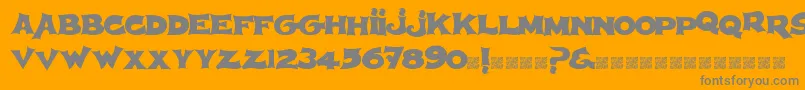 Spherism Font – Gray Fonts on Orange Background