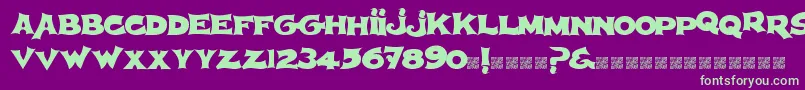 Spherism Font – Green Fonts on Purple Background