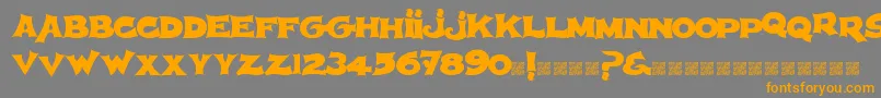 Spherism Font – Orange Fonts on Gray Background