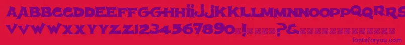 Spherism Font – Purple Fonts on Red Background