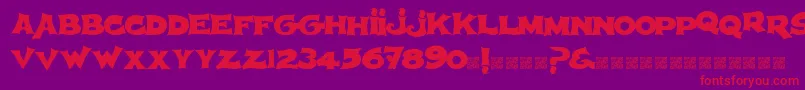 Spherism Font – Red Fonts on Purple Background