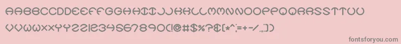 フォントspheroix – ピンクの背景に灰色の文字