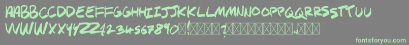 SPHYNX Font – Green Fonts on Gray Background
