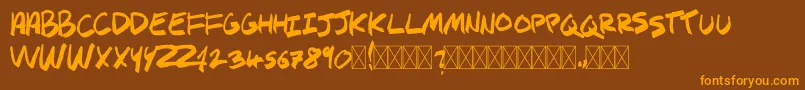 More about SPHYNX Font SPHYNX Font – Orange Fonts on Brown Background