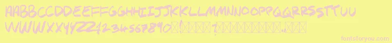 SPHYNX Font – Pink Fonts on Yellow Background