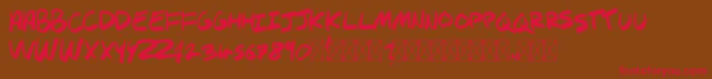 SPHYNX Font – Red Fonts on Brown Background