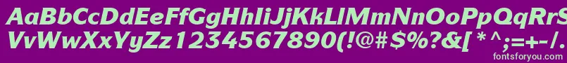 ItcSymbolLtBlackItalic Font – Green Fonts on Purple Background