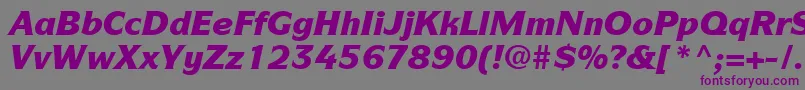 ItcSymbolLtBlackItalic Font – Purple Fonts on Gray Background