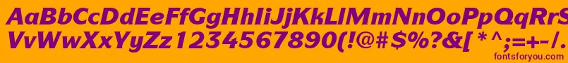 ItcSymbolLtBlackItalic Font – Purple Fonts on Orange Background