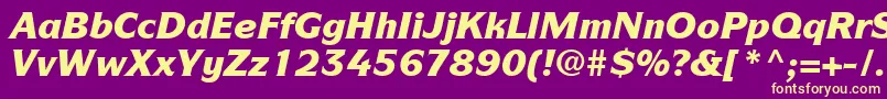 fuente ItcSymbolLtBlackItalic – Fuentes Amarillas Sobre Fondo Morado