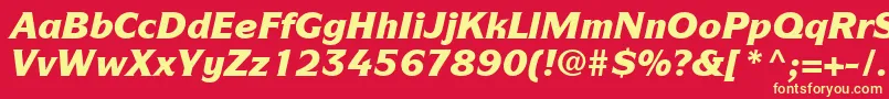 ItcSymbolLtBlackItalic Font – Yellow Fonts on Red Background