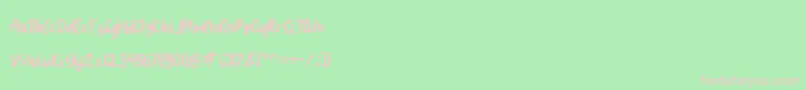 フォントSpice Girl – 緑の背景にピンクのフォント