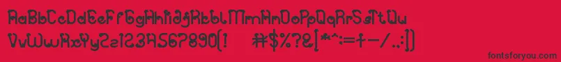 Spicy Paprika Font – Black Fonts on Red Background