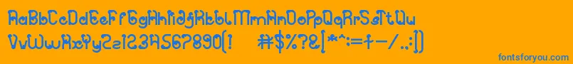Шрифт Spicy Paprika – синие шрифты на оранжевом фоне