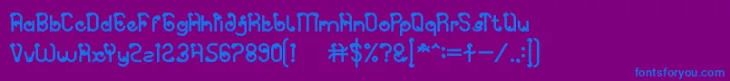 Spicy Paprika-fontti – siniset fontit violetilla taustalla