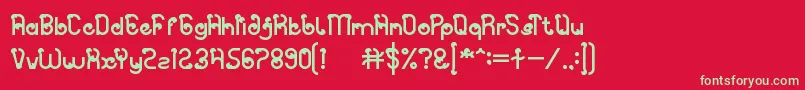 Spicy Paprika Font – Green Fonts on Red Background