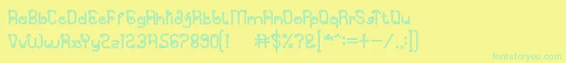 fuente Spicy Paprika – Fuentes Verdes Sobre Fondo Amarillo