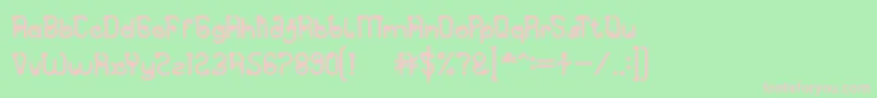 Spicy Paprika Font – Pink Fonts on Green Background