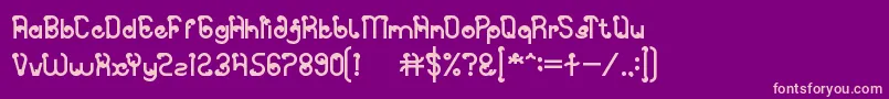Spicy Paprika Font – Pink Fonts on Purple Background