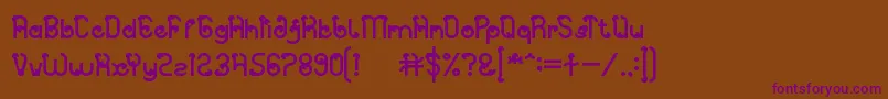 Шрифт Spicy Paprika – фиолетовые шрифты на коричневом фоне