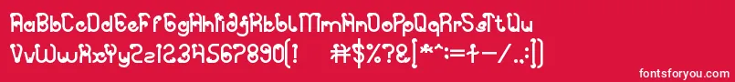 フォントSpicy Paprika – 赤い背景に白い文字