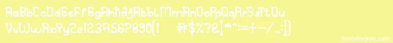 Spicy Paprika Font – White Fonts on Yellow Background