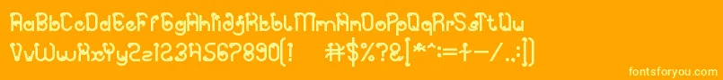 Spicy Paprika-fontti – keltaiset fontit oranssilla taustalla