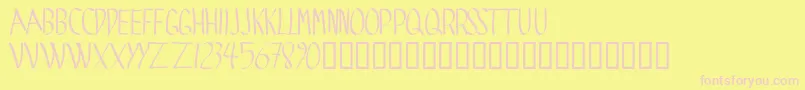 SPIDE    Font – Pink Fonts on Yellow Background