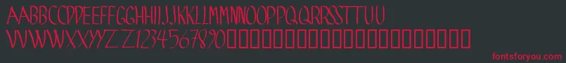 SPIDE    Font – Red Fonts on Black Background