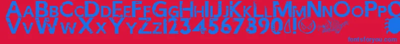 SPIDER MAN ECLIPSE Font – Blue Fonts on Red Background