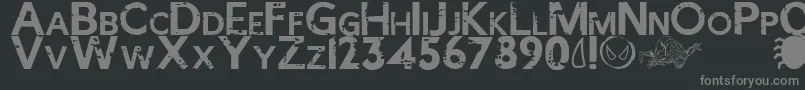 SPIDER MAN ECLIPSE Font – Gray Fonts on Black Background