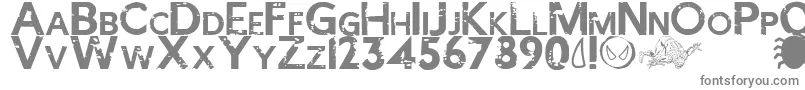 SPIDER MAN ECLIPSE Font – Gray Fonts on White Background
