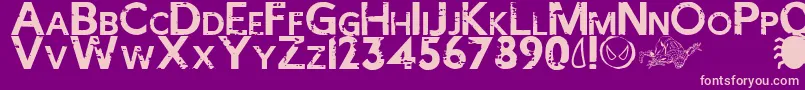 SPIDER MAN ECLIPSE Font – Pink Fonts on Purple Background
