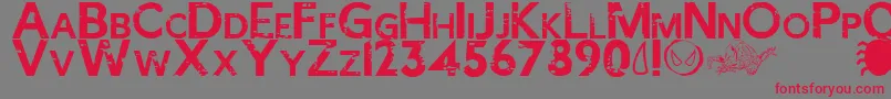 SPIDER MAN ECLIPSE Font – Red Fonts on Gray Background
