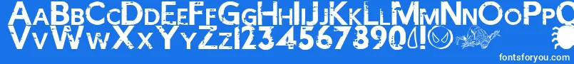 SPIDER MAN ECLIPSE Font – White Fonts on Blue Background