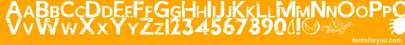 SPIDER MAN ECLIPSE Font – White Fonts on Orange Background