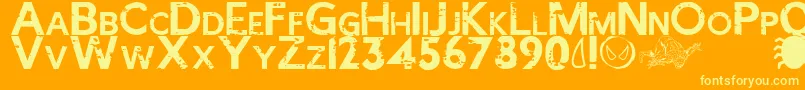 SPIDER MAN ECLIPSE Font – Yellow Fonts on Orange Background