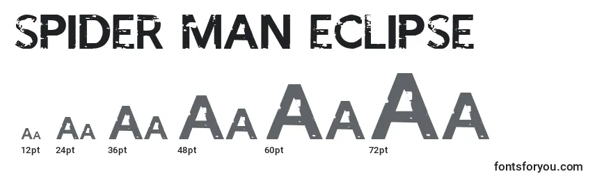 Größen der Schriftart SPIDER MAN ECLIPSE