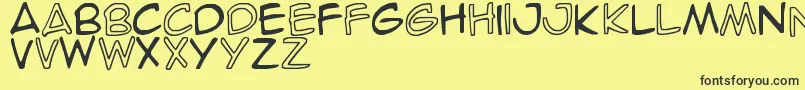 SpideRaY Font – Black Fonts on Yellow Background