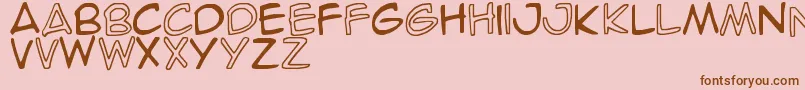 SpideRaY Font – Brown Fonts on Pink Background