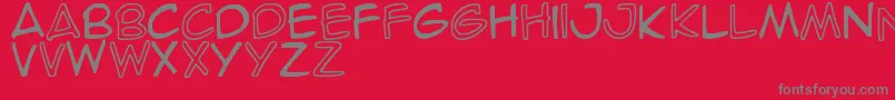 SpideRaY Font – Gray Fonts on Red Background