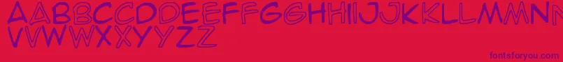 SpideRaY Font – Purple Fonts on Red Background