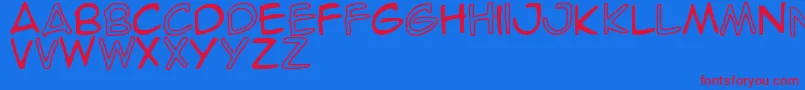 SpideRaY Font – Red Fonts on Blue Background
