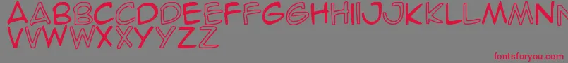 Police SpideRaY – polices rouges sur fond gris