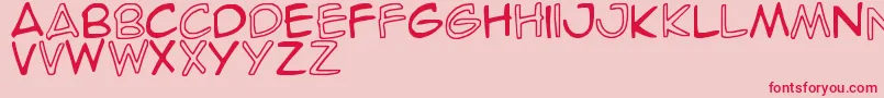 SpideRaY Font – Red Fonts on Pink Background