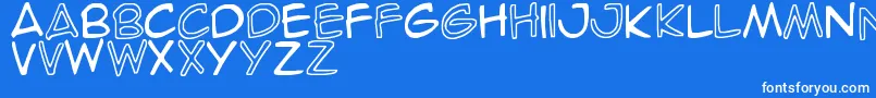 SpideRaY-fontti – valkoiset fontit sinisellä taustalla