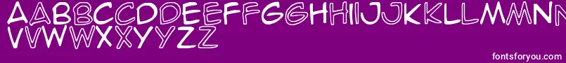 Fonte SpideRaY – fontes brancas em um fundo violeta