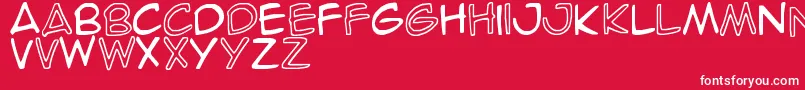 SpideRaY Font – White Fonts on Red Background