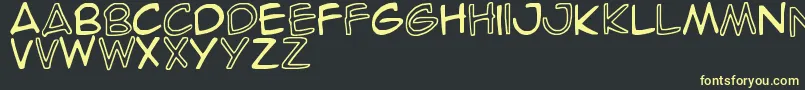 Czcionka SpideRaY – żółte czcionki na czarnym tle