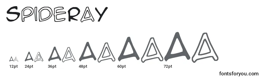 Размеры шрифта SpideRaY